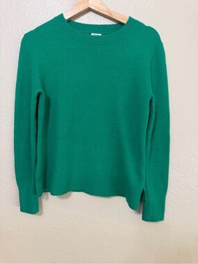 J.CREW Womens S Emerald Green Extra Soft Wool Blend M Long Sleeve  Sweater